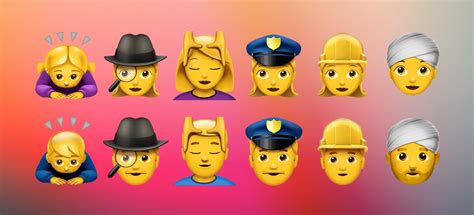 Ios 10 Gendered Emoji List