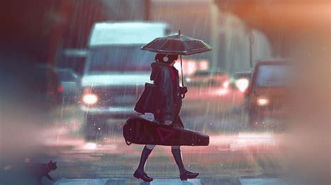 Anime Rain Wallpaper Pc Santinime