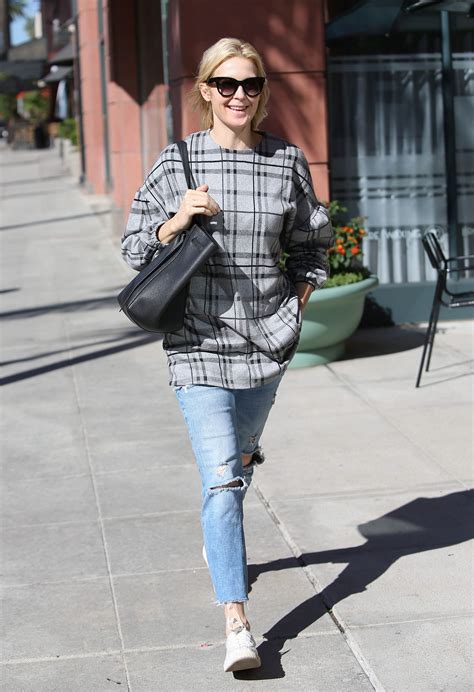 Casual With A Twist Kelly Rutherfords Plaid Sweatshirt And White
