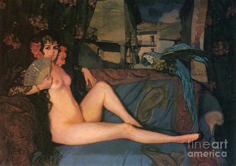 Reclining Maja Painting By Roberto Prusso