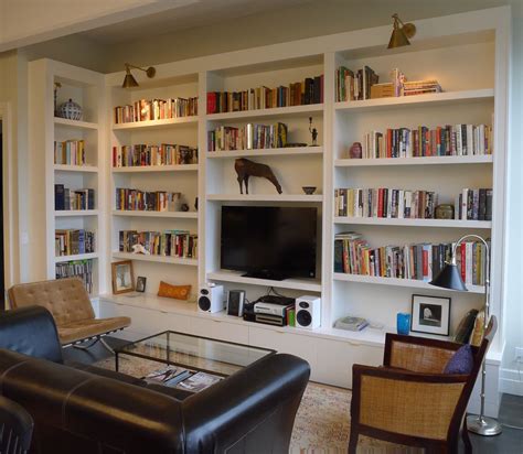 Living room built ins home living room bookshelves built in book shelves painted ao house tour: hoey2.jpg (With images) | Living room cabinets, Home ...
