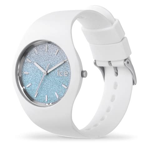 Montre Ice Watch Ice Lo Blanche Bleue Moyenne Montre Ice Montre