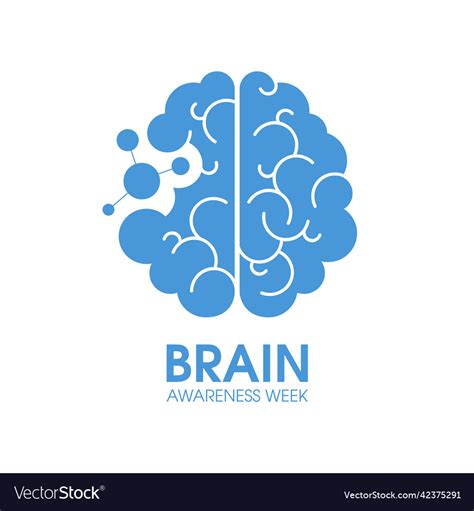Brain Awareness Week Support For Science Vector Image