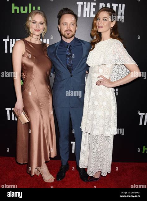 Leven Rambin Aaron Paul And Michelle Monaghan Arriving For The The