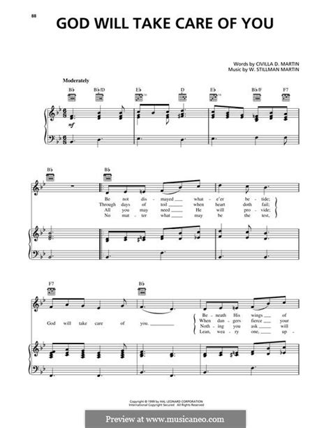 God Will Take Care Of You By Ws Martin Sheet Music On Musicaneo