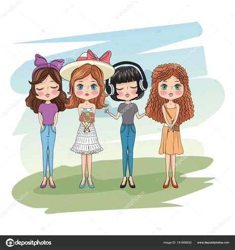 There are 10130 cartoon friends for sale on etsy, and they cost $12.83 on average. Ihoto: cartoons about friendship | Cute girls friends ...