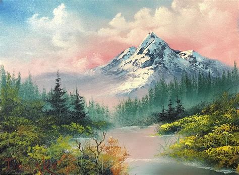 Mountain Stream Painting By Justin Wozniak