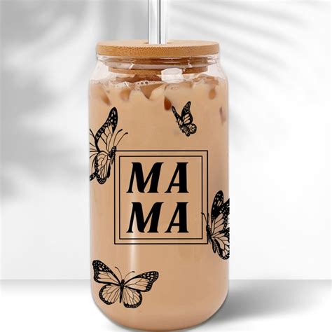 Mama Glass Can Svg Mama Butterfly Svg Mama Cup Ts For Etsy Norway