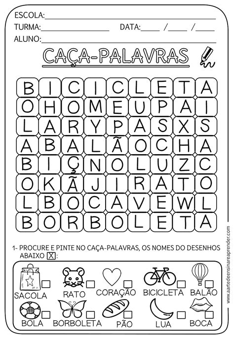 Objetivos Do Caça Palavras