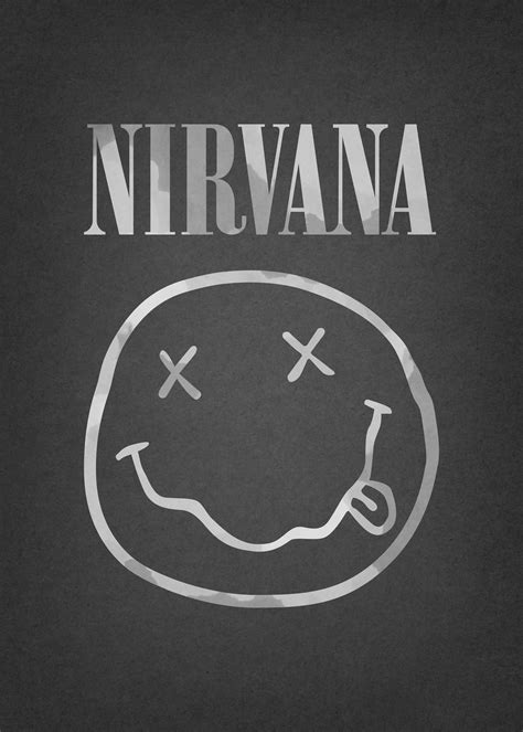 Nirvana Band Logo Poster By Zull Displate Band Logos Nirvana