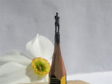 Miniature Woman Graphite Sculpture Pencil Lead Sculpture Ooak