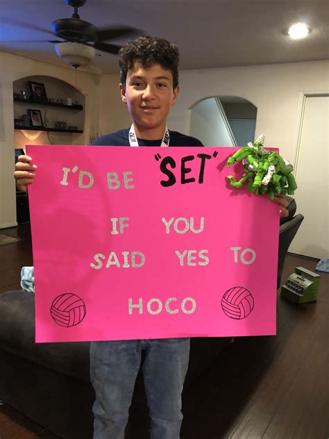 homecoming proposal idea for a volleyball player formal proposals cute homecoming proposals