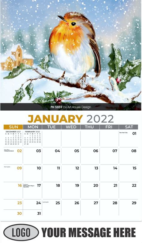 2022 Business Promotion Calendar Garden Song Birds Low As 65¢
