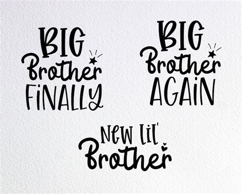 Big Brother Finally Svg Big Brother Again Svg New Lil Etsy