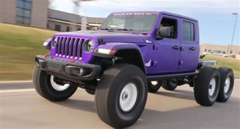 Jeep Gladiator Rubicon Becomes A 6x6 With Hellcat Power