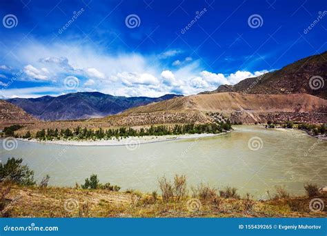 The River Katun Gorny Altai Russia Stock Image Image Of River