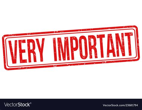 Very Important Sign Or Stamp Royalty Free Vector Image