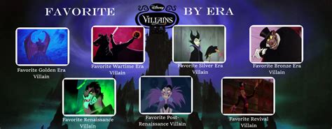 My Favorite Disney Villains By Era By Dark Kunoichi92 On Deviantart