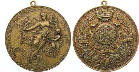 1890 Medaille Iv Deutsches Sängerbundfest In Wien Vz Ma Shops
