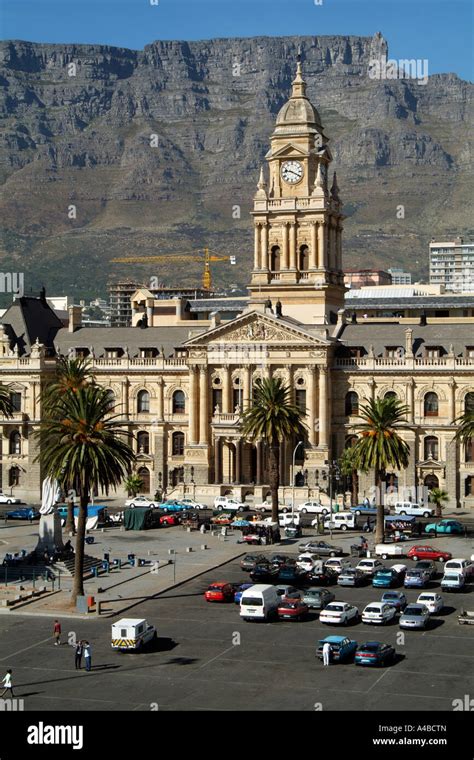 Cape Town City Hall And Grand Parade In Cape Town Hi Res Stock