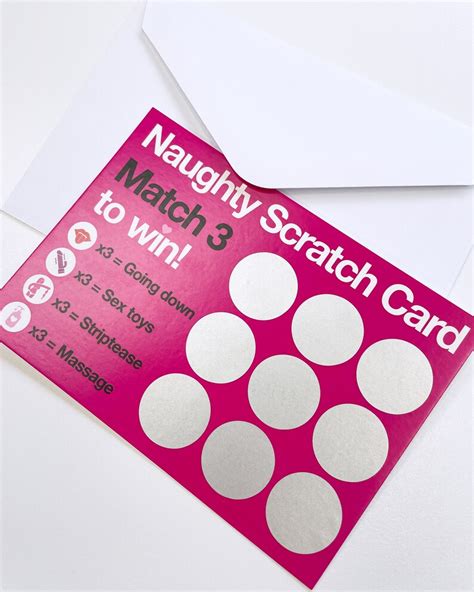 Naughty T For Her Naughty Scratch Card Lesbian Naughty Etsy Canada