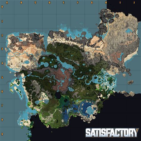 Satisfactory Map Artwork (v1) | Map artwork, Artwork, Sci fi concept art