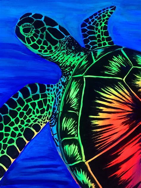 Sea turtle painting neon | Etsy | Turtle painting, Sea turtle painting, Neon painting