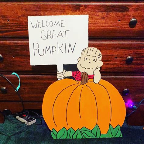 Charlie Brown Great Pumpkin Wood Cutout Etsy