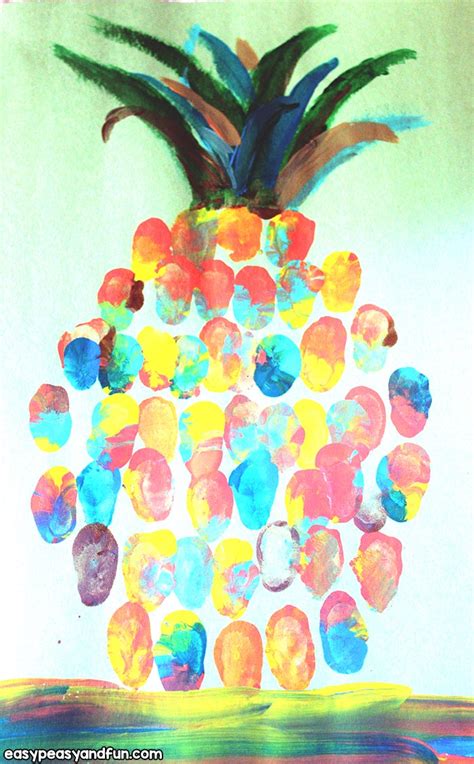 Pineapple Fingerprint Art Tutorial Easy Peasy And Fun