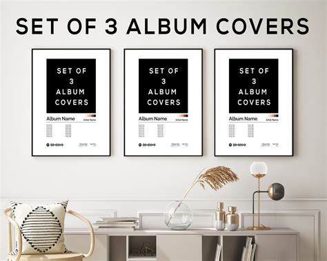 Custom Album Cover Set Of 3 Poster Print Music Poster Album Cover