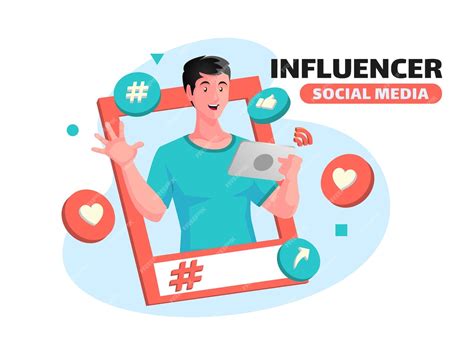 Premium Vector Influencer And Promote Social Media Concept