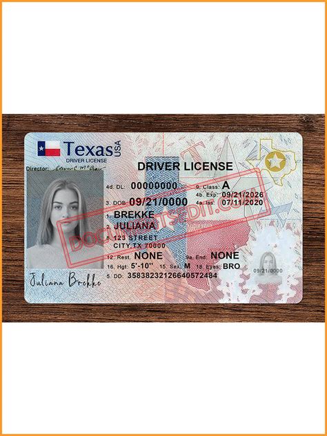 Texas Driver License New Psd Template V2 Documents Edit