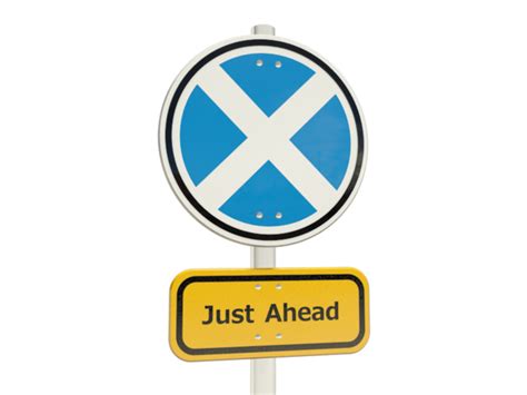 Road Sign Illustration Of Flag Of Scotland