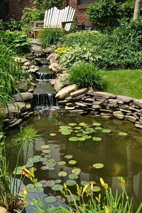 35 Dreamy Garden With Backyard Waterfall Ideas Fountains Backyard
