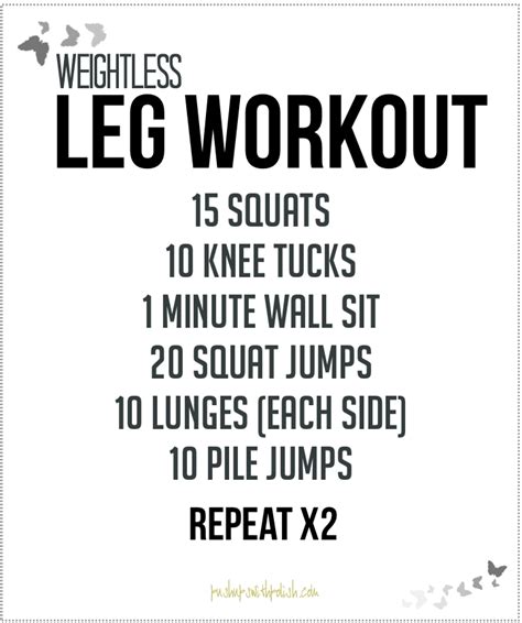 Weightless Leg Workouts