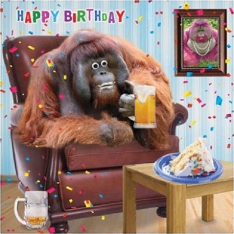 Funny Monkey Birthday Cards Birthdaybuzz