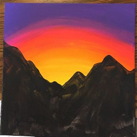 Picture Of Paint Your Mountains Mountain Sunset Art Mountain Sunset