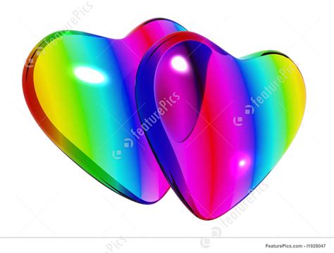 Couple Of Rainbow Hearts Stock Picture I1928047 At Featurepics