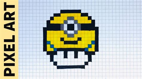 Come Disegnare Minion Pixel Art Mushroom Super Mario Pixelart Youtube