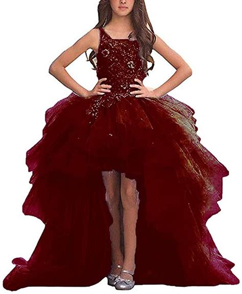 Gzcdress High Low Pageant Dress For Girls 7 16 Puffy Prom