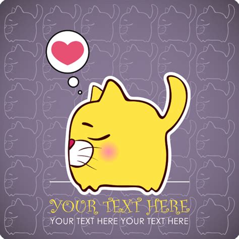 Download Set of funny valentine card vector graphics Free vector in ...