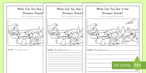 Dinosaur Writing Prompts K 2nd Grade Resource Twinkl Usa