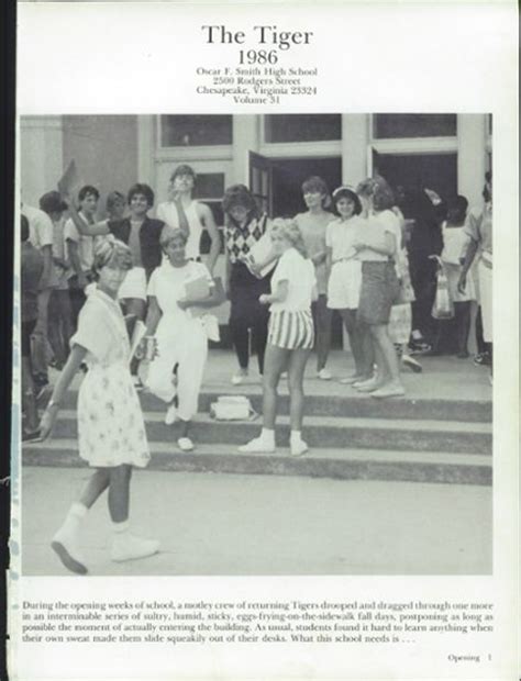 Explore 1986 Oscar F Smith High School Yearbook Chesapeake Va Classmates