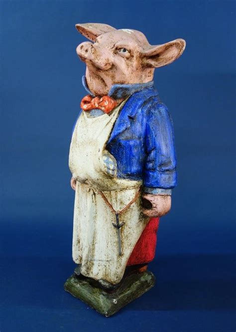 Large Vintage Butchers Pig Statue Butchers Shop Display Pig Ornament