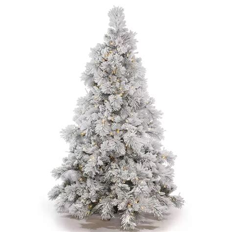 Vickerman 45 Flocked Alaskan Pine Artificial Christmas Tree Clear