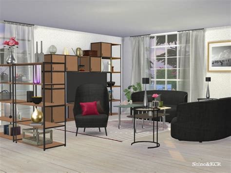 Christine Sleek And Modern Livingroom By Shinokcr At Tsr Sims 4 Updates