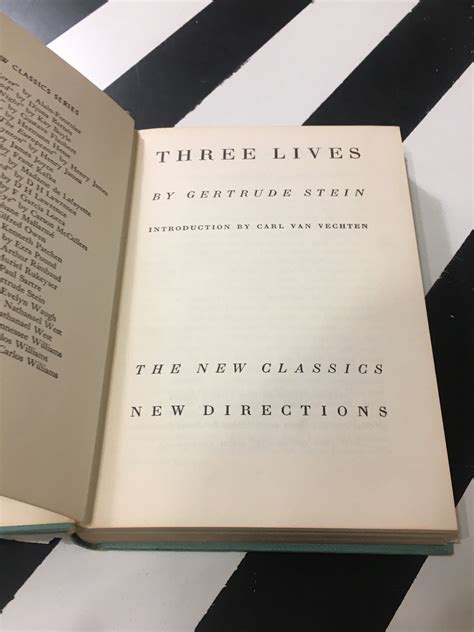 Three Lives By Gertrude Stein 1933 Hardcover Book