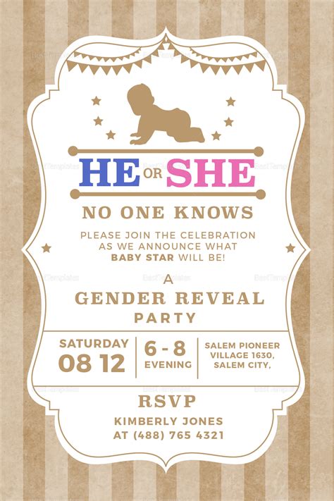 Well, you have to ask the sorting hat! Country Gender Reveal Invitation Design Template in PSD, Word, Publisher, Illustrator, InDesign