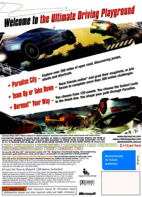 Burnout Paradise For Xbox 360 Sales Wiki Release Dates Review