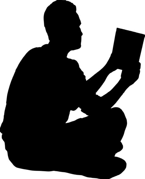 Book Silhouette Reading Book Png Download 518640 Free